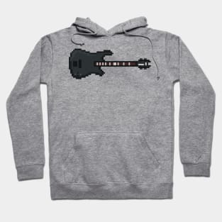 Pixel Black Stiletto Bass Guitar Hoodie